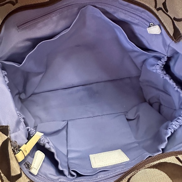 New! Coach Brown Canvas Diaper Bag - Picture 11 of 13